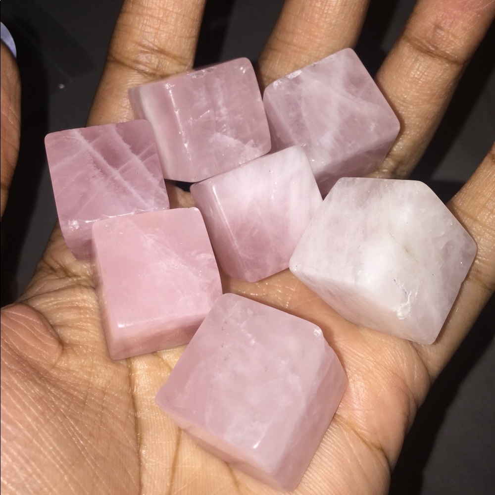 Rose Quartz cubes